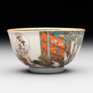 A fine Chinese famille rose 'San Niang Jiao Zi 三娘教子' cup, Yongzheng — photo 4