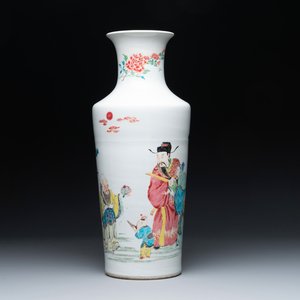 A fine Chinese famille rose 'Sanxing' vase, Yongzheng — foto 1
