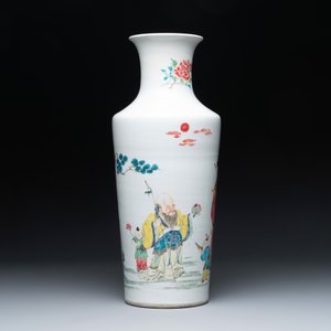 A fine Chinese famille rose 'Sanxing' vase, Yongzheng — foto 4