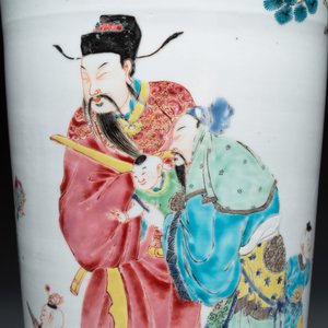 A fine Chinese famille rose 'Sanxing' vase, Yongzheng — foto 8