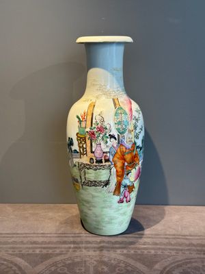 A fine Chinese famille rose 'shouxing' vase, Qianlong mark, Republic — photo 1