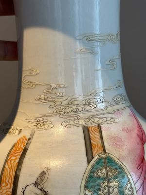 A fine Chinese famille rose 'shouxing' vase, Qianlong mark, Republic — photo 10