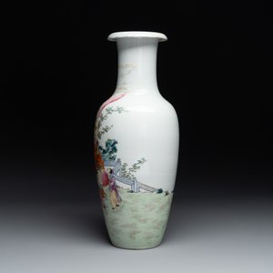 A fine Chinese famille rose 'shouxing' vase, Qianlong mark, Republic — photo 2