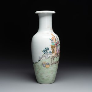 A fine Chinese famille rose 'shouxing' vase, Qianlong mark, Republic — photo 4