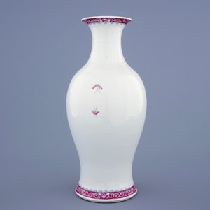 A fine Chinese famille rose vase with floral design, 19/20th C. — 照片 3