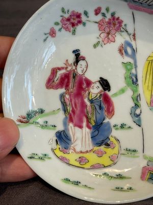 A fine Chinese famille rose 'Xi Xiang Ji' cup and saucer, Yongzheng — photo 12