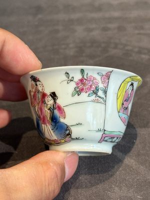 A fine Chinese famille rose 'Xi Xiang Ji' cup and saucer, Yongzheng — photo 3