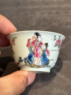 A fine Chinese famille rose 'Xi Xiang Ji' cup and saucer, Yongzheng — photo 4