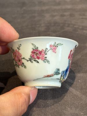 A fine Chinese famille rose 'Xi Xiang Ji' cup and saucer, Yongzheng — photo 5