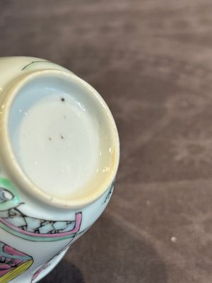 A fine Chinese famille rose 'Xi Xiang Ji' cup and saucer, Yongzheng — photo 10