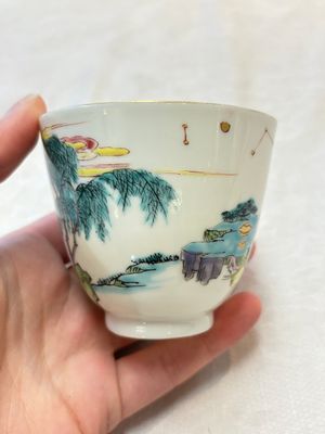 A fine Chinese famille rose 'Xi Xiang Ji' cup, Yongzheng — photo 3