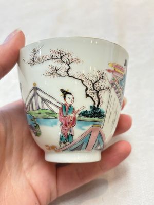 A fine Chinese famille rose 'Xi Xiang Ji' cup, Yongzheng — photo 6
