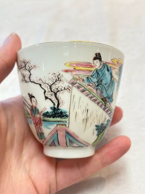A fine Chinese famille rose 'Xi Xiang Ji' cup, Yongzheng — photo 7