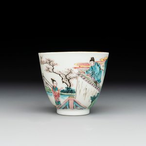 A fine Chinese famille rose 'Xi Xiang Ji' cup, Yongzheng — photo 1