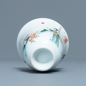 A fine Chinese famille verte bell-shaped wine cup, Kangxi — 照片 7