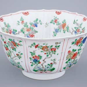 A fine Chinese famille verte bowl with floral design, Kangxi — 照片 7