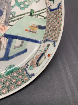 A fine Chinese famille verte 'court ladies' dish, Kangxi — photo 8