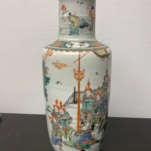 A fine Chinese famille verte rouleau vase, Kangxi — photo 13