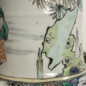 A fine Chinese famille verte rouleau vase, Kangxi — photo 8