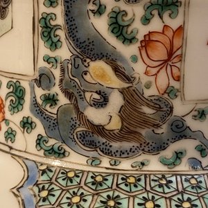 A fine Chinese famille verte rouleau vase, Kangxi — 照片 19