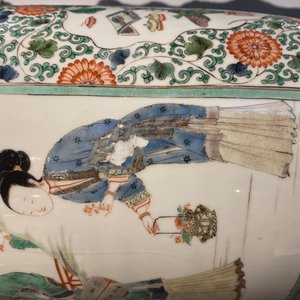 A fine Chinese famille verte rouleau vase, Kangxi — 照片 30