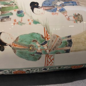 A fine Chinese famille verte rouleau vase, Kangxi — 照片 31