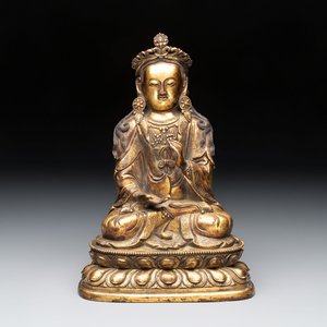 A fine Chinese gilt-bronze Bodhisattva, 18/19th C. — foto 1