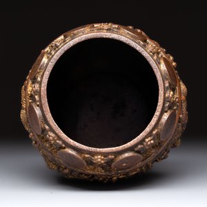 A fine Chinese gilt-bronze 'dragon among clouds' bell, Qianlong mark and of the period, dated 1743 — photo 12