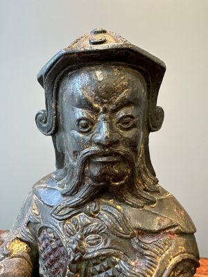 A fine Chinese gilt bronze figure of Zhou Cang 周倉, Ming — photo 9