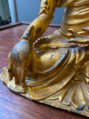 A fine Chinese gilt bronze sculpture of Shakyamuni Buddha, 15/16th C. — 照片 9