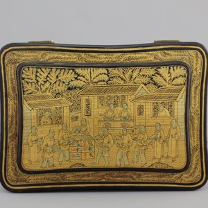 A fine Chinese gilt-laquered export tea caddy, 19th C. — photo 4