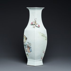A fine Chinese hexagonal qianjiang cai vase, signed Ma Qingyun 馬慶雲, dated 1917 — 照片 4