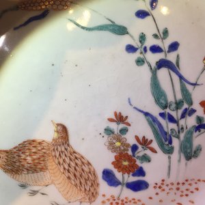 A fine Chinese Kakiemon style plate with quails, Qianlong — 照片 5