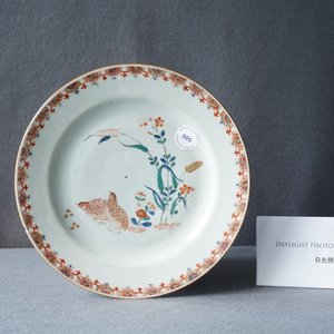 A fine Chinese Kakiemon-style 'quails' plate, Qianlong — 照片 3