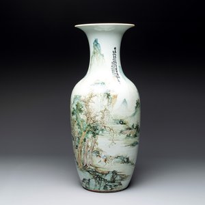A fine Chinese qianjiang cai vase, signed Wang Yeting 汪野亭, Nan Chang Guang Hua 南昌光華 mark, dated 1931 — photo 1