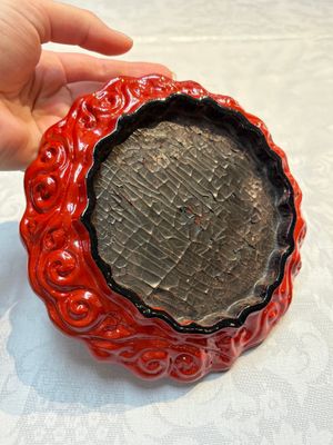 A fine Chinese red cinnabar lacquer flower-shaped 'Xi Wang Mu 西王母' dish, Ming — photo 8