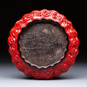 A fine Chinese red cinnabar lacquer flower-shaped 'Xi Wang Mu 西王母' dish, Ming — photo 2