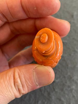 A fine Chinese red coral 'chrysanthemum' snuff bottle, 19/20th C. — 照片 5