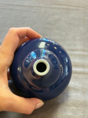 A fine Chinese sacrificial blue-glazed double gourd vase, Qianlong mark and of the period — 照片 5