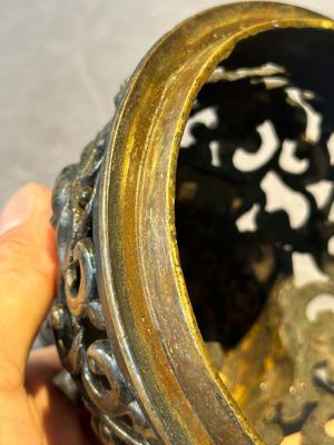 A fine Chinese tripod 'elephant' censer and cover, Ming — 照片 11