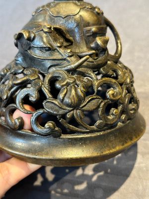 A fine Chinese tripod 'elephant' censer and cover, Ming — 照片 7