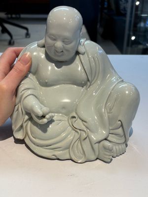 A fine Chinese white-glazed Milefo Buddha, 19th C. — photo 7