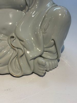 A fine Chinese white-glazed Milefo Buddha, 19th C. — photo 8