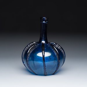 A fine Dutch blue-tinted glass serving bottle — photo 2