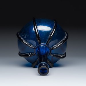 A fine Dutch blue-tinted glass serving bottle — photo 5