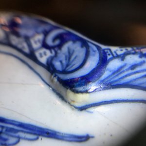 A fine Dutch Delft blue and white chinoiserie tea scene plaque, 1st half 18th C. — 照片 6