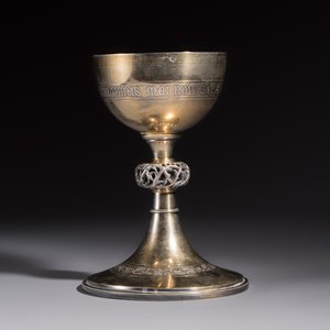 A fine French gilt silver Gothic Revival chalice with a reticulated crown of thorns, late 19/early 20th C. — photo 4