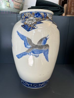 A fine Japanese blue, white and copper-red vase, Kato Shigeju 加藤繁十 mark, 19th C. — foto 3