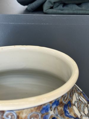 A fine Japanese blue, white and copper-red vase, Kato Shigeju 加藤繁十 mark, 19th C. — foto 7