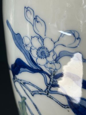 A fine Japanese blue, white and copper-red vase, Kato Shigeju 加藤繁十 mark, 19th C. — foto 9